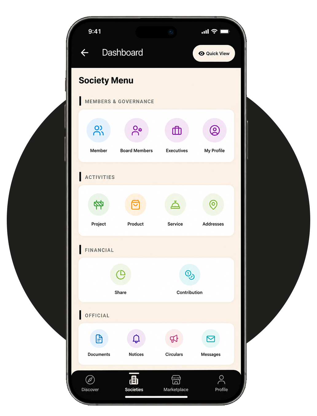 COOP MRM Dashboard Connect View